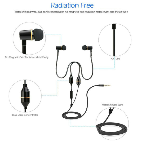 Anti-Radiation Air-Tube Headphones